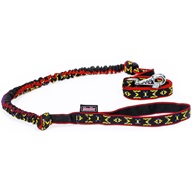 Vodítko nylon popruh s amortizérem-červený okraj M-M 175-230 cm - Vodítka