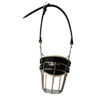 Náhubek kovový Kolie,Baset,Bel.ovčák - fena, chrom 90 x 100x 100 mm - Výprodej