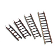 Žebřík dřevěný přírodní 5 příček Flamingo 26 cm - Výprodej