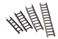 Žebřík dřevěný přírodní 9 příček Flamingo 39 cm - Výprodej