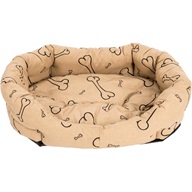 Pelech Kost, 8hran, bavlna, béžový, černé kosti 45 cm
