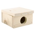 Domek dřevo křeček, myš rovná střecha 10 x 10 x 6 cm - Domky, úkryty, pelíšky