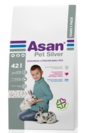 Podestýlka hlod. Asan Pet Silver 42l / 8kg - Výprodej