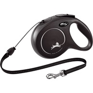Flexi Classic NEW M lanko 8 m černé 20 kg - Vodítka navíjecí