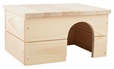 Domek dřevo králík rovná střecha 24 x 18 x 13 cm - Domky, úkryty, pelíšky