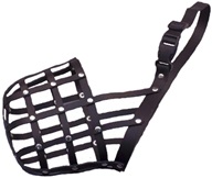 Náhubek kůže černý BAFPET č. 5 dobrman - Výprodej