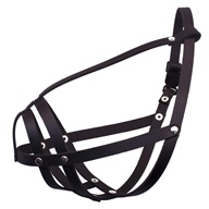 Náhubek kůže černý BAFPET č. 7 francouzský buldoček - Výprodej