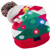 Nobby Xmas svítící čepice - Oblečky pro psy: vesty, bundy, kombinézy