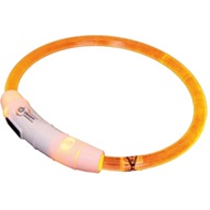 Nobby Starlight svítící obojek oranžový 35 cm - Reflexní výbava pro psy