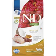 N&D QUINOA Cat Skin & Coat Quail Adult 300 g - Granule pro kočky, krmivo pro kočky