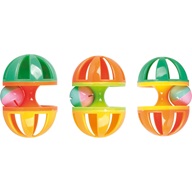 Hračka hlod. plast ovál 3D s kuličkou Flamingo 6,5x10cm - Výprodej