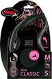 Flexi Classic NEW M pásek 5 m černé 25 kg - Vodítka