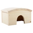 Domek dřevo křeček obloukovitá střecha 18 x 12 x 10 cm - Domky, úkryty, pelíšky