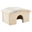 Domek dřevo křeček, myš obloukovitá střecha 14 x 10 x 8 cm - Domky, úkryty, pelíšky