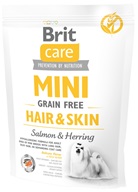 Brit Care Mini Grain Free Hair & Skin 400 g - Granule pro dospělé psy