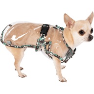 Obleček-Pláštěnka Rambo, průhledná, maskáč 28 cm - Oblečky pro psy: vesty, bundy, kombinézy