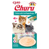 Inaba Churu cat snack Kuře s krabí příchutí 4x 14g - Pamlsky pro kočky