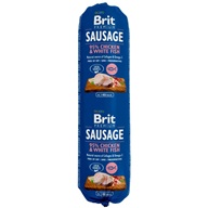 Brit Sausage Chicken & White Fish 800 g - Výprodej