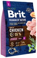 Brit Premium by Nature Junior S 3 kg - Granule s krátkou exp.