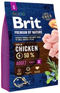 Brit Premium by Nature Adult S 3 kg - Granule pro psy