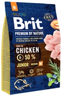 Brit Premium by Nature Junior M 3 kg - Granule pro psy