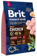 Brit Premium by Nature Junior L 3 kg - Granule s krátkou exp.