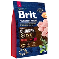 Brit Premium by Nature Adult L 3 kg - Granule s krátkou exp.