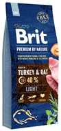 Brit Premium by Nature Light 15 kg - Granule pro dospělé psy
