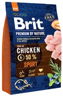 Brit Premium by Nature Sport 3 kg - Granule pro psy