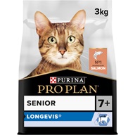Pro Plan Cat Senior Longevis losos 3 kg - Granule pro kočky, krmivo pro kočky
