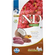 N&D QUINOA Dog GF Skin & Coat, Venison & Coconut Adult Mini 800 g - Granule pro psy