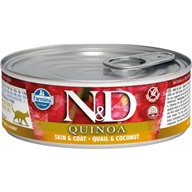 N&D QUINOA Cat konz. Quail & Coconut 80 g - Konzervy pro kočky