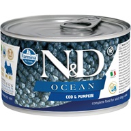 N&D OCEAN Dog konz. Cod & Pumpkin Mini 140 g - Výprodej