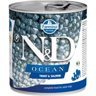 N&D OCEAN Dog konz. Trout & Salmon 285 g - Konzervy pro psy