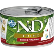 N&D PRIME Dog konz. Chicken & Pomegranate Mini 140 g - Konzervy pro psy