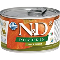 N&D PUMPKIN Dog konz. Duck & Pumpkin Mini 140 g - Konzervy pro psy