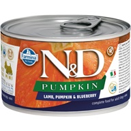 N&D PUMPKIN Dog konz. Lamb, Pumpkin & Blueberry Mini 140 g