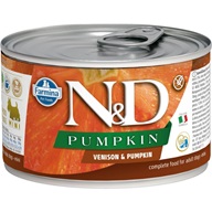 N&D PUMPKIN Dog konz. Venison & Pumpkin Mini 140 g - Konzervy pro psy