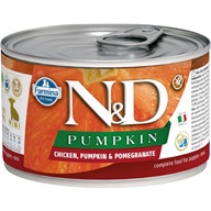 N&D PUMPKIN Dog konz. Chicken, Pumpkin & Pomegranate Puppy Mini 140 g - Konzervy pro psy