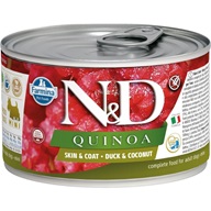N&D QUINOA Dog konz. Duck & Coconut Mini 140 g