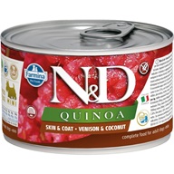 N&D QUINOA Dog konz. Venison & Coconut Mini 140 g - Konzervy pro psy