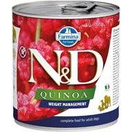 N&D QUINOA Dog konz. Weight Management Lamb & Broccoli 285 g - Konzervy pro psy