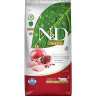 N&D PRIME Cat GF Chicken & Pomegranate Neutered Adult 5 kg - Granule pro kočky, krmivo pro kočky