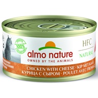 Almo Nature Natural kuře se sýrem 70 g - Konzervy pro kočky
