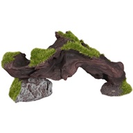 Dekorace umělá - větev s mechem 17x4x8cm Flamingo - Výprodej