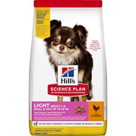 Hill's Science Plan Canine Adult Light Small & Mini Chicken 6 kg - Granule pro psy
