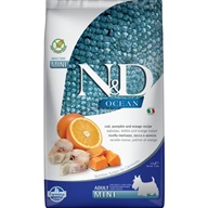 N&D OCEAN Grain Free Adult M/L Codfish & Pumpki & Orange 2,5 kg - Výprodej