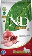 N&D PRIME Dog GF Chicken & Pomegranate Adult Mini 2,5 kg - Granule pro psy