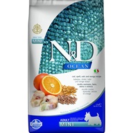 N&D OCEAN Dog LG Cod, Spelt, Oats & Orange Adult Mini 2,5 kg - Granule pro psy