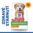 Hill's Science Plan Canine Mature Adult 7+ Senior Vitality S & M Chicken 1,5 kg - Granule pro psy